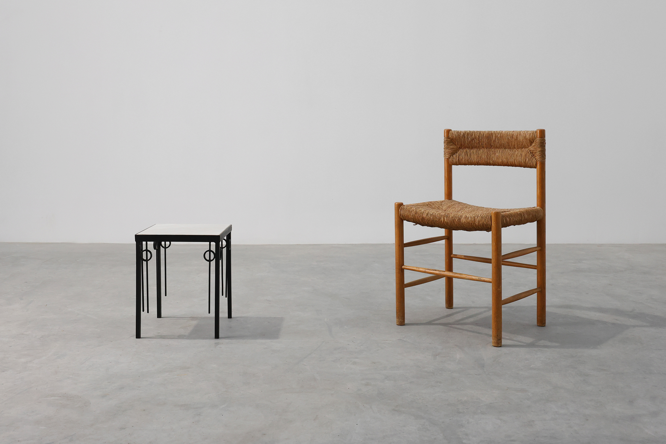 Pia Manu square Cast Iron and Marble Side Table, Belgium 1960sthumbnail